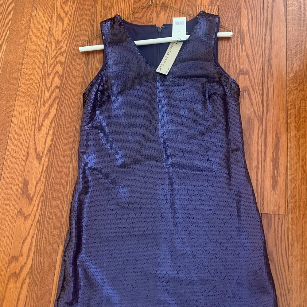 Banana Republic Navy Sequin Dress